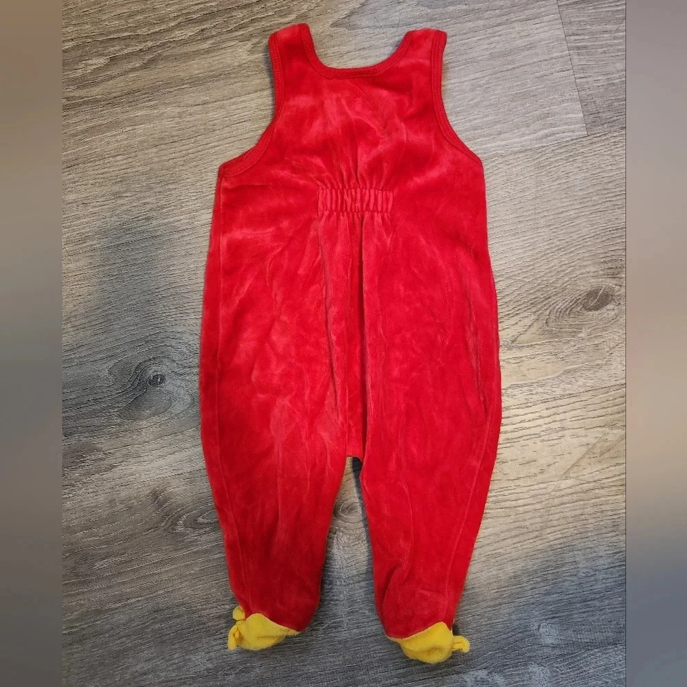Vintage Velour Children's Giraffe Jumper Overalls 3 Months